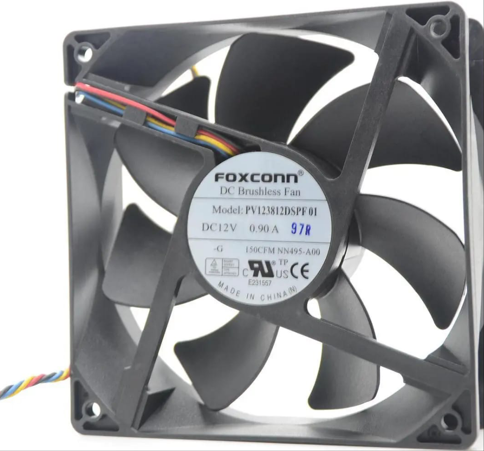 Foxconn 120mm 12V Cooling Fan – Durable, High-Speed, Multi-Purpose Exhaust Fan