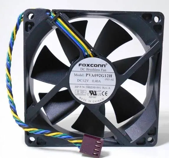 Foxconn 92mm High-Speed 12V CPU Fan – Compact Cooling for CPU, Inverter, and Multi-Purpose Use