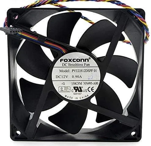 Foxconn 120mm 12V Cooling Fan – Durable, High-Speed, Multi-Purpose Exhaust Fan