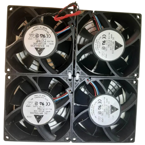 12V 2.5A High-Speed 4-Fan Set – 92mm Delta Cooling Fans for Exhaust, Battery & Solar Use