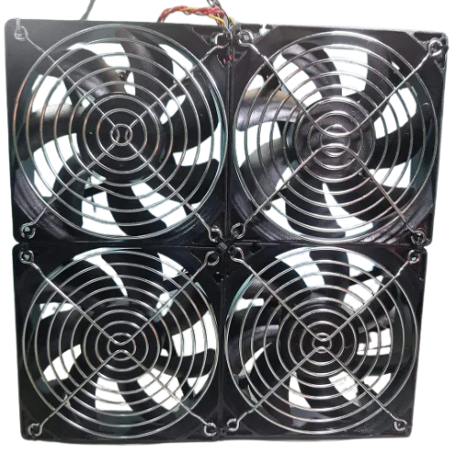 12V DC 4-Fan Set with Power Supply – High-Speed Cooling for PC, Solar, inverter & Exhaust Use