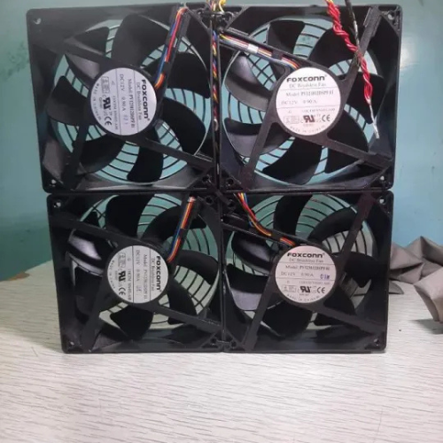 12V DC 4-Fan Set with Power Supply – High-Speed Cooling for PC, Solar, inverter & Exhaust Use