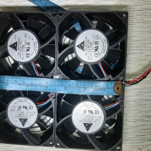 12V 2.5A High-Speed 4-Fan Set – 92mm Delta Cooling Fans for Exhaust, Battery & Solar Use