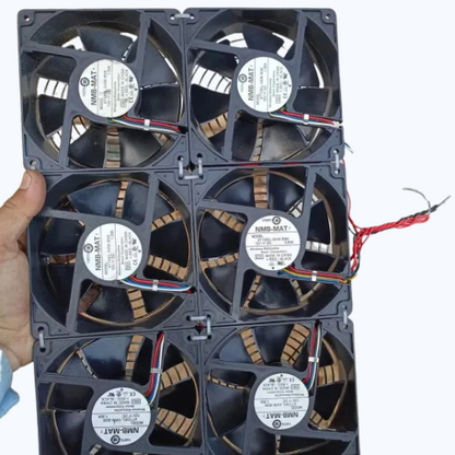 High-Speed 12V 6-Fan Set – NMB Tech Cooling System for Inverter, Exhaust, Ventilation & Cage Use (15" x 10")