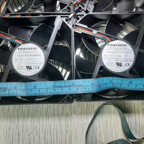 12V DC 4-Fan Set with Power Supply – High-Speed Cooling for PC, Solar, inverter & Exhaust Use