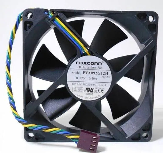 Foxconn 92mm High-Speed 12V CPU Fan – Compact Cooling for CPU, Inverter, and Multi-Purpose Use