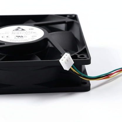 DELTA 120mm 12V 1.6A Cooling Fan – High-Speed, Dual Ball Bearing EXHAUST Fan with Power Supply