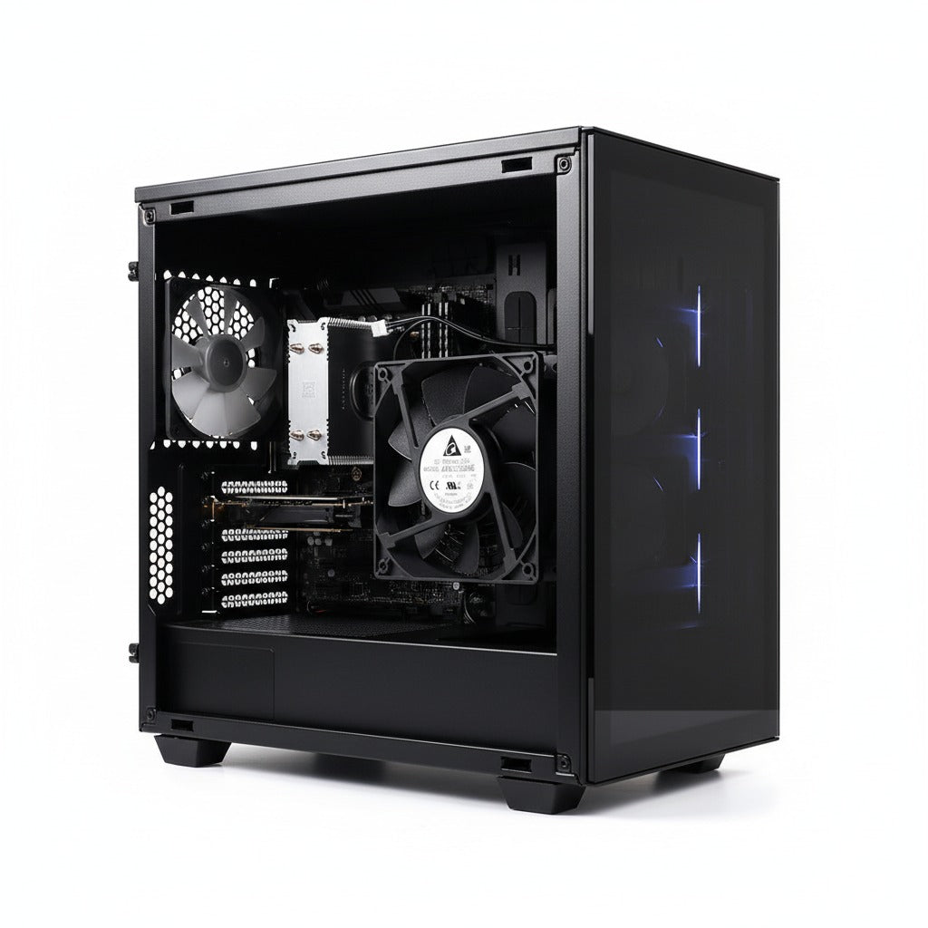 DELTA 120mm 12V 1.6A Cooling Fan – High-Speed, Dual Ball Bearing EXHAUST Fan with Power Supply