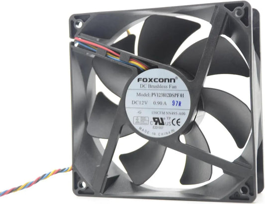 Foxconn 120mm 12V Cooling Fan – Durable, High-Speed, Multi-Purpose Exhaust Fan