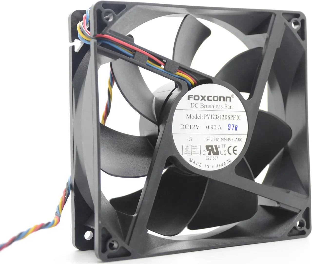 Foxconn 120mm 12V Cooling Fan – Durable, High-Speed, Multi-Purpose Exhaust Fan